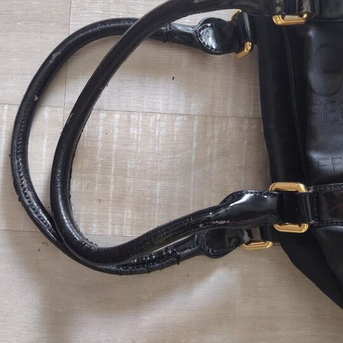 GF Ferre Vintage Shoulder Bag black satin texture used