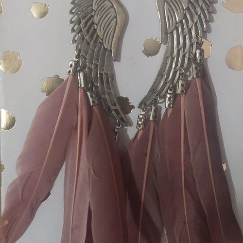 Earrings with feathers new