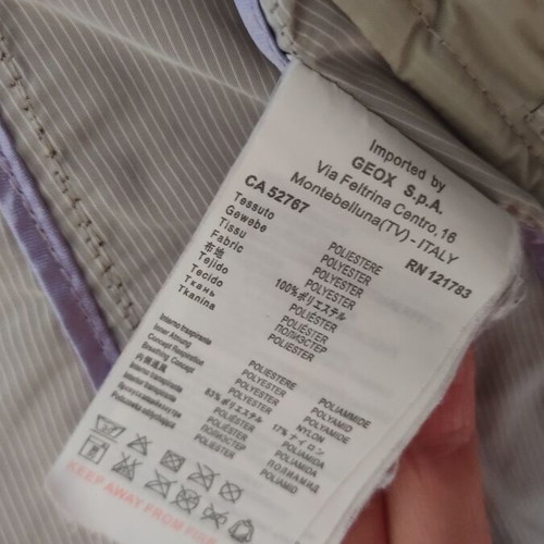 Geox women's waterproof jacket like new, gray and white, size L