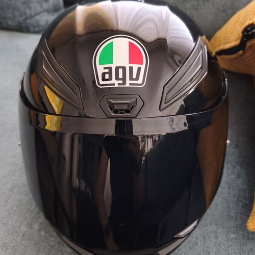 AGV helmet with intercom and clear visor