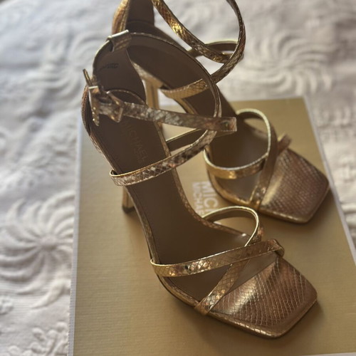 Michael Kors gold sandals size 37 new