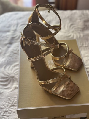 Michael Kors gold sandals size 37 new
