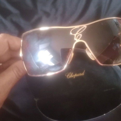 Chopard sunglasses new, gold frame mask