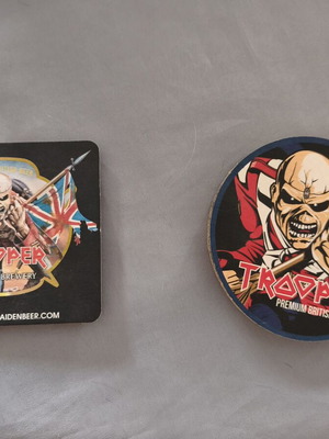 Iron Maiden Trooper beer coasters set of 16 like new