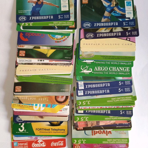 Phone cards used, pack of 90+ from various companies