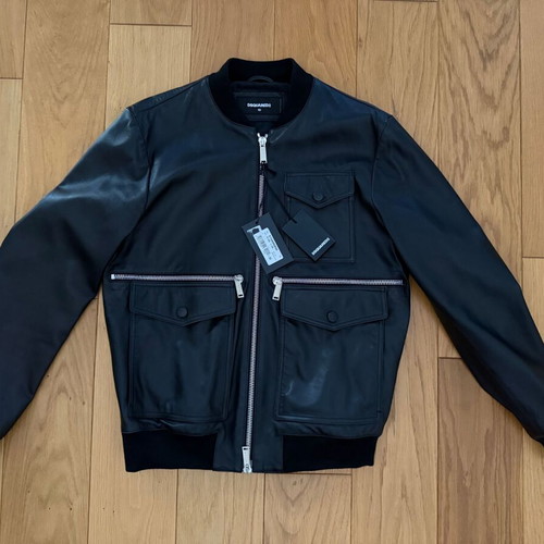 Dsquared2 leather jacket new, size 50, black