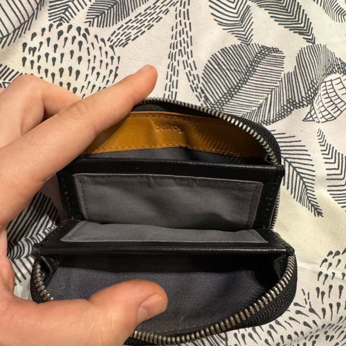 Bellroy leather men's wallet used, black