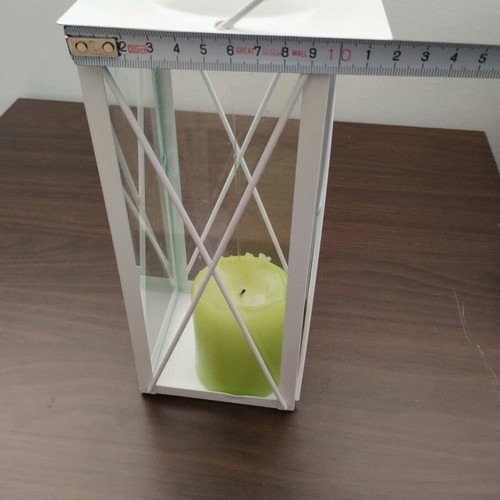 White metal table lantern like new