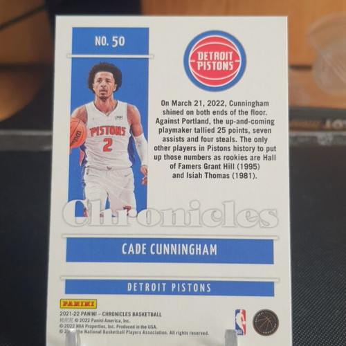 Panini NBA Chronicles 2021-22 Cade Cunningham RC like new