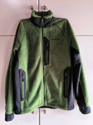 Marmot fleece used, green, size M like new
