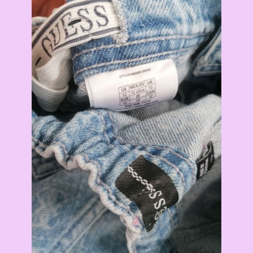 Guess girls' jeans like new with logo and street style design, age 12
