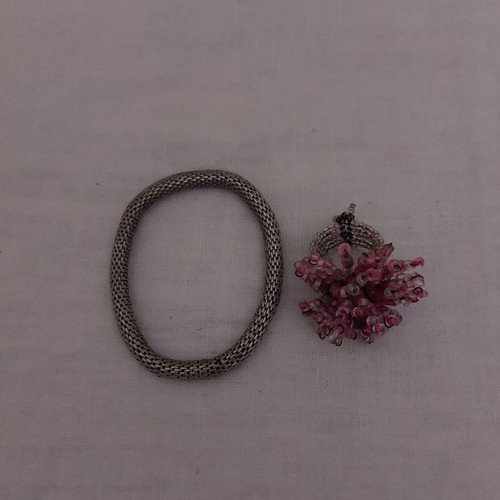 Bracelet and ring used, set of 2 pieces