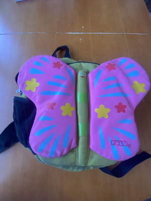 Polo butterfly-shaped kids backpack, colorful