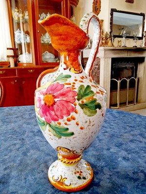 Majolica Pitcher Italy 30 cm