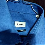  Πουκάμισο μπλε slim fit medium Akassi