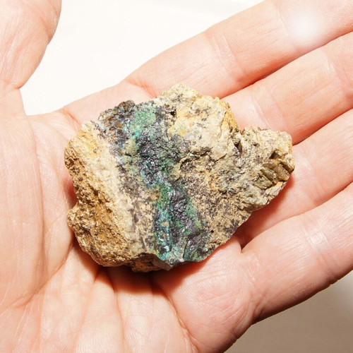 Mineral with malachite and garnet new, 6 cm