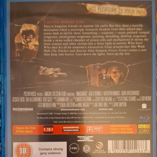 Amusement Blu-ray σαν καινούργιο χωρίς ελληνικούς υπότιτλους