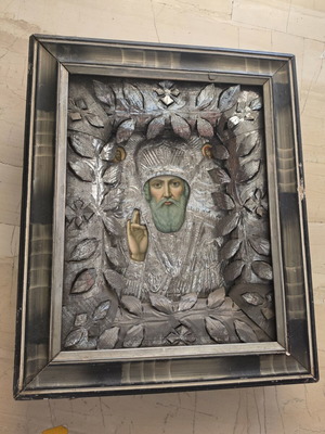 Vintage religious icon without glass