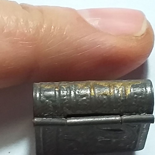 Collectible iron amulet box used, 1950s