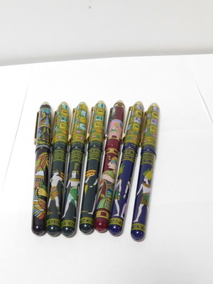 Set of 7 Souvenir Pens with Ancient Egypt Pharaoh Theme, Collectible