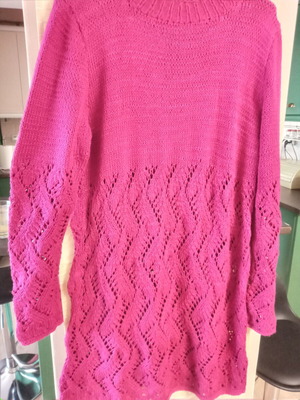 Handmade dress used, pink, original design