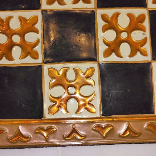 Handmade copper chessboard surface like new