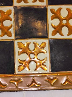 Handmade copper chessboard surface like new