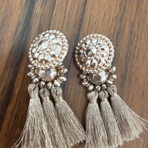 Earrings like new, pink gold color
