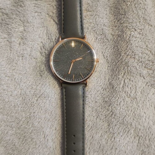 Wristwatch women's gray with rose gold like new
