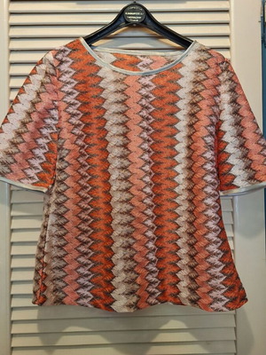 Semi-transparent blouse in earthy colors like new, size M