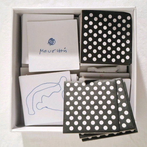 Memory game with cards used "paint it yourself"