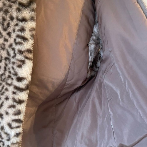 Zara kids faux fur vest like new with animal print