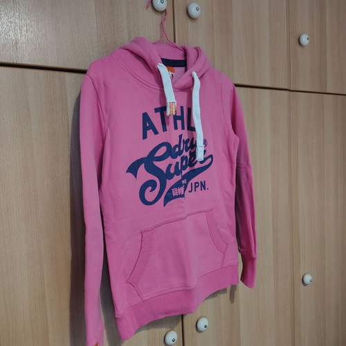 Superdry women's sweatshirt small used, pink and blue