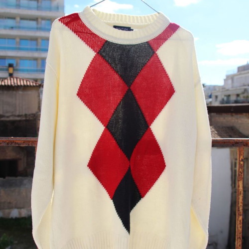 Nautica sweater like new, size L, white and red