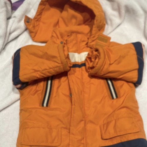 Orange jacket for boys 5 years old used, orange color