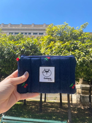 Μικρό νεσεσέρ καινούργιο, βαμβακερό με τύπωμα κερασάκια