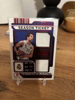 Panini Contenders Euroleague 2025-2026 Sergio Llull double patch card like new, numbered 75