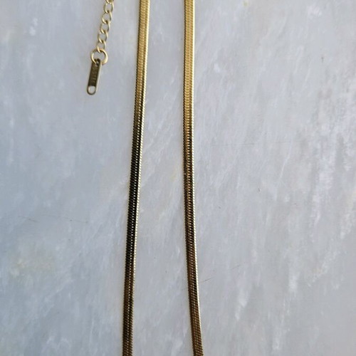 Steel snake necklace S.steel gold color