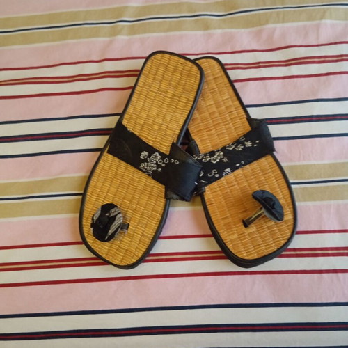 Women's Sandals Japanese Style New, Black, Size 38