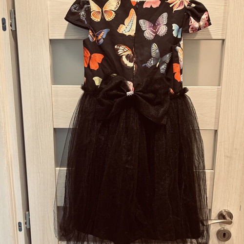 Girls' dress and pants set like new, colorful, sizes 140-158 cm