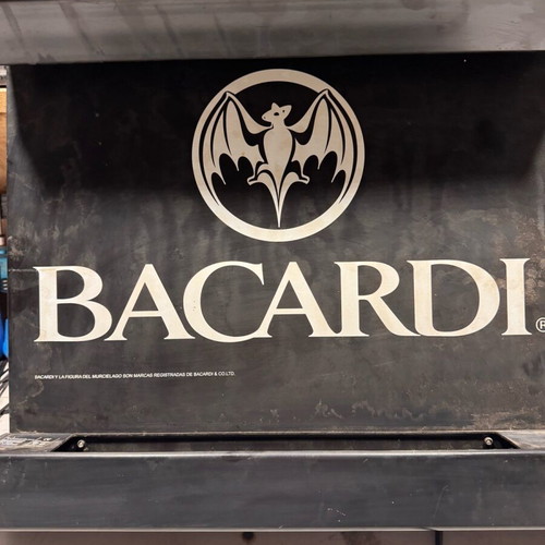 Bacardi sign used illuminated with logo 45x30cm
