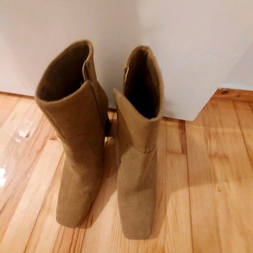 Mango ankle boots 39 brown suede leather like new