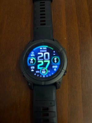 Garmin Fenix E 47mm Slate Gray με μαύρο smartwatch σαν καινούργιο