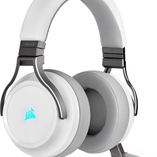 Corsair Virtuoso RGB Wireless Over Ear Gaming Headset white like new for PC and PlayStation 4
