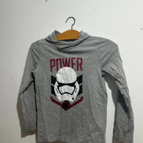Star Wars long-sleeve shirt used, gray, size 140 cm