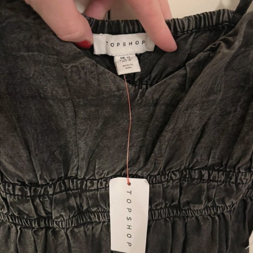 Topshop mini dress new, size L 40, grey