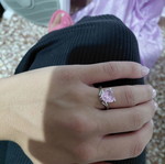 Heart ring pink like new