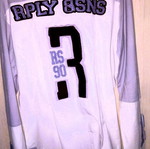 Replay Men's Long Sleeve Shirt Large Like New, White-Grey