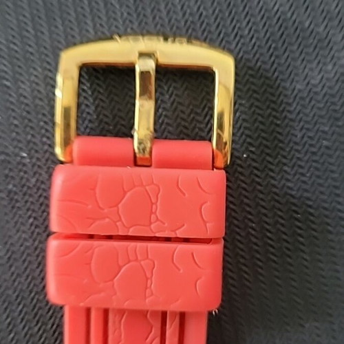Vogue wristwatch like new with red rubber strap, 10atm, chronograph