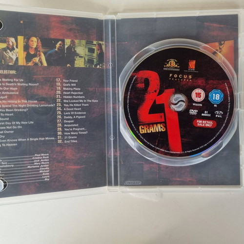 21 Grams DVD movie, drama thriller, subbed